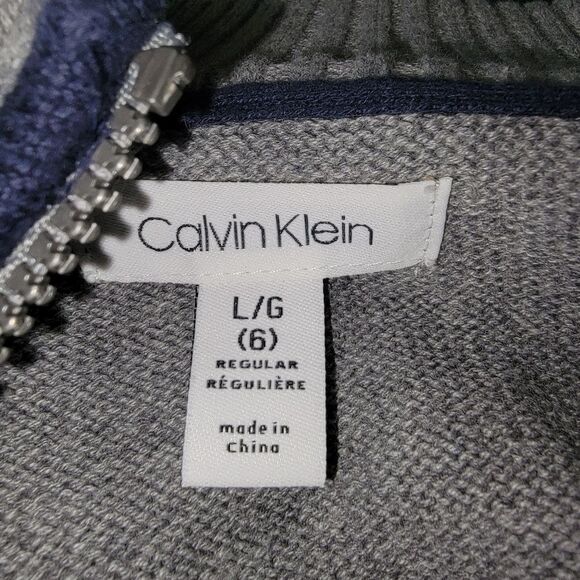 Calvin Klein Boys Nwt Full Zip Cardigan Sweater Size 6 (large) - Picture 6 of 7